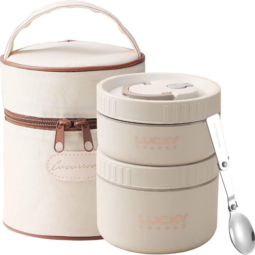 Portable Thermal Bento Lunch Box Set Insulated Lunch Container Stainless Steel
